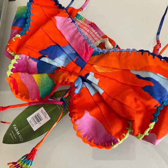 FARM RIO Ombre Chita Red Top - Picture 4 of 8